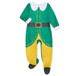 NWT Buddy The Elf Toddler Holiday Fleece One-Piece Onesie Zip Sleeper Size 2T